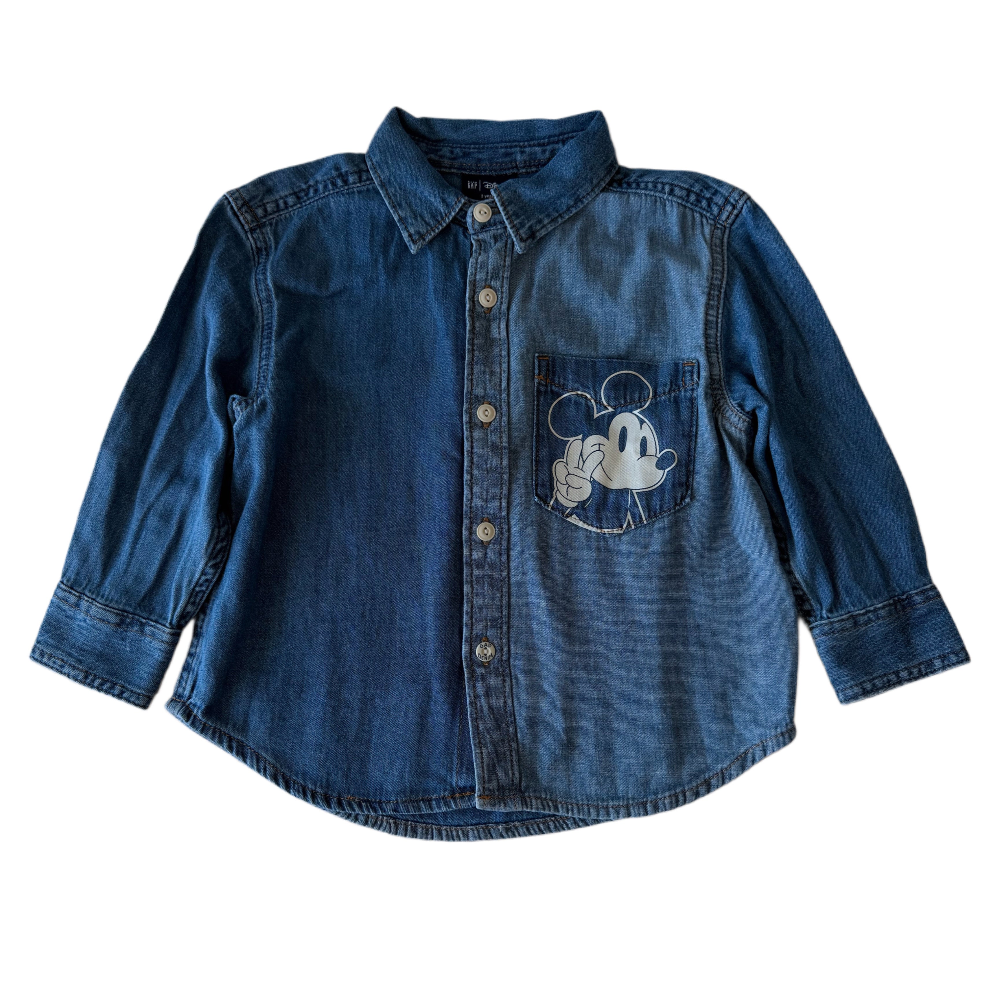 Camisa denim Mickey GAP|Disney Niño