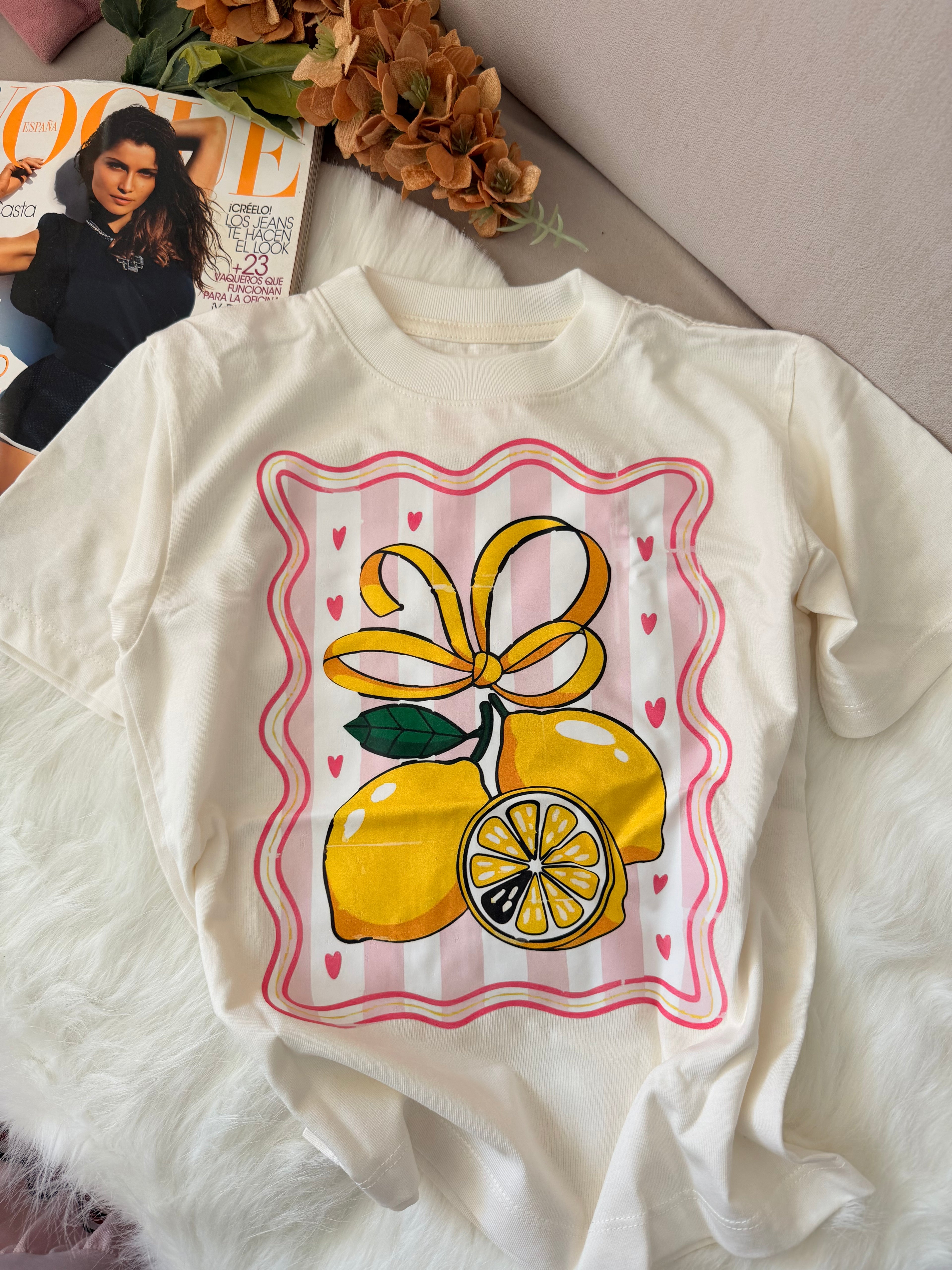 Camiseta lemon pink