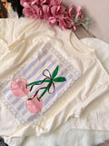 Camiseta Cherry lila