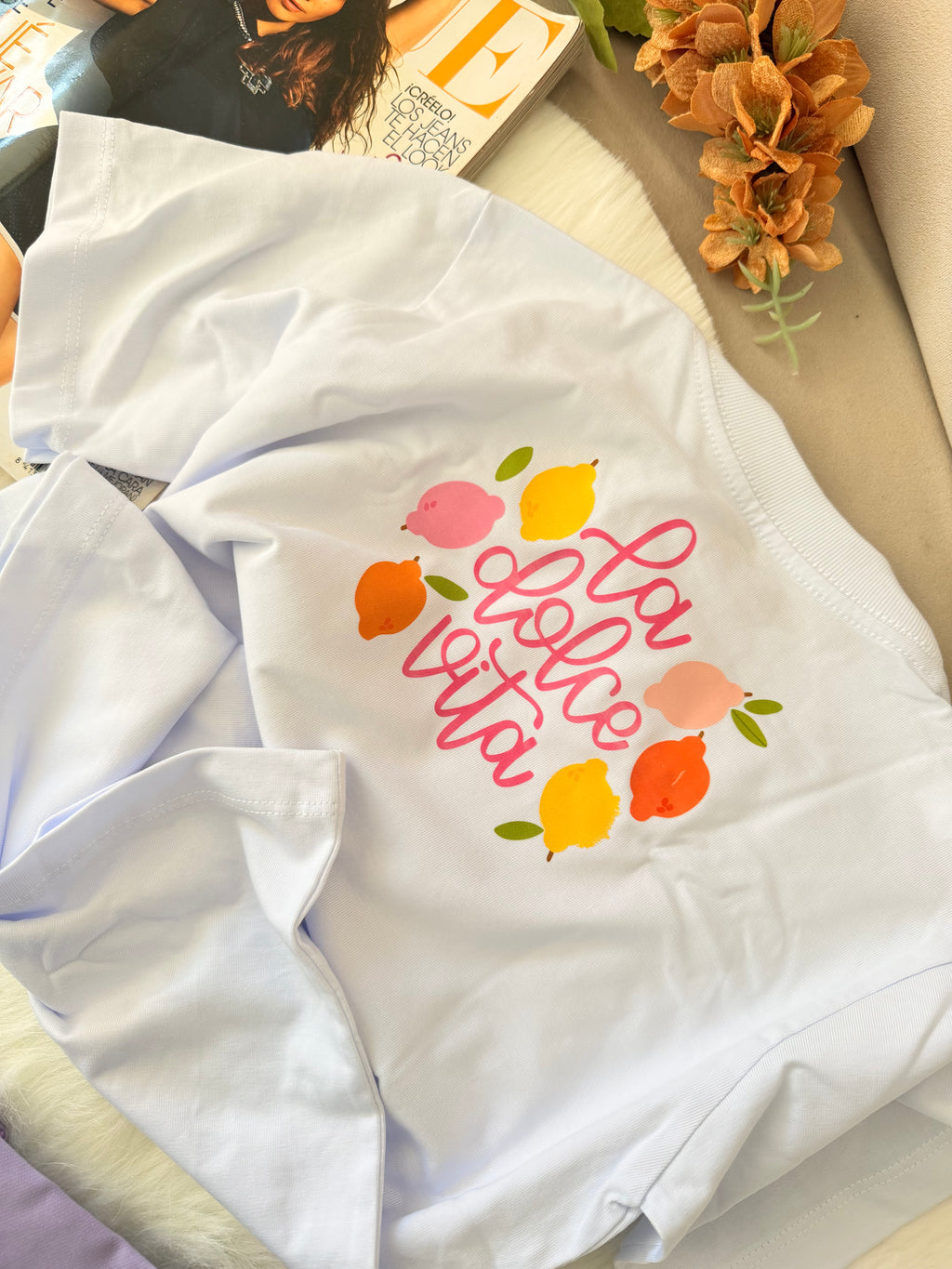Camiseta dolce vita (doble estampado)