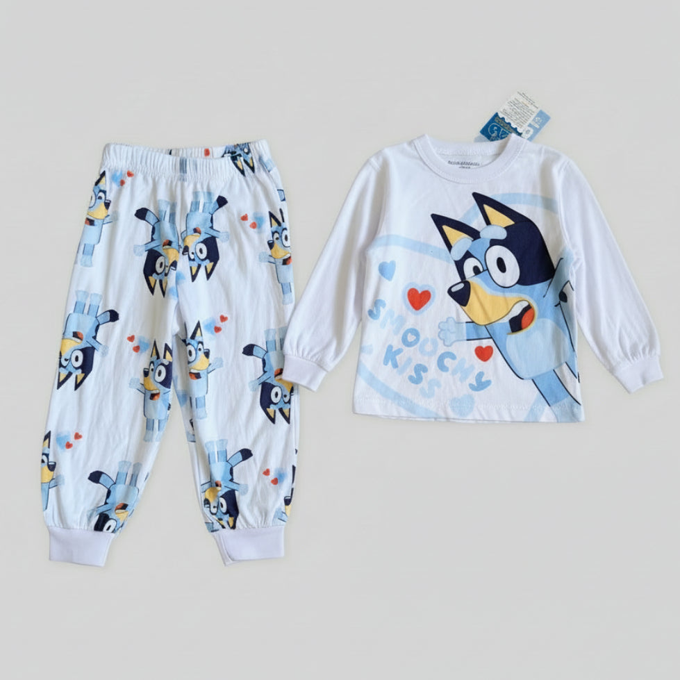 Pijama Bluey blanca
