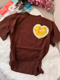 Camiseta brown-Lemon and hearts