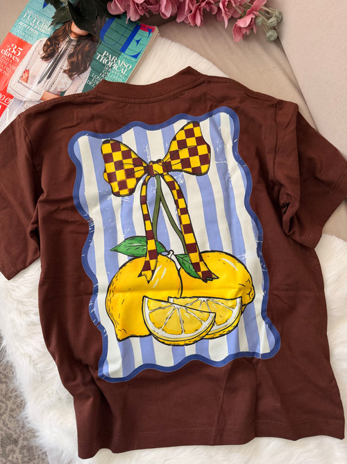 Camiseta brown-Lemon and hearts