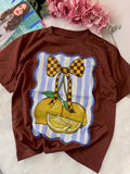 Camiseta marrón limones
