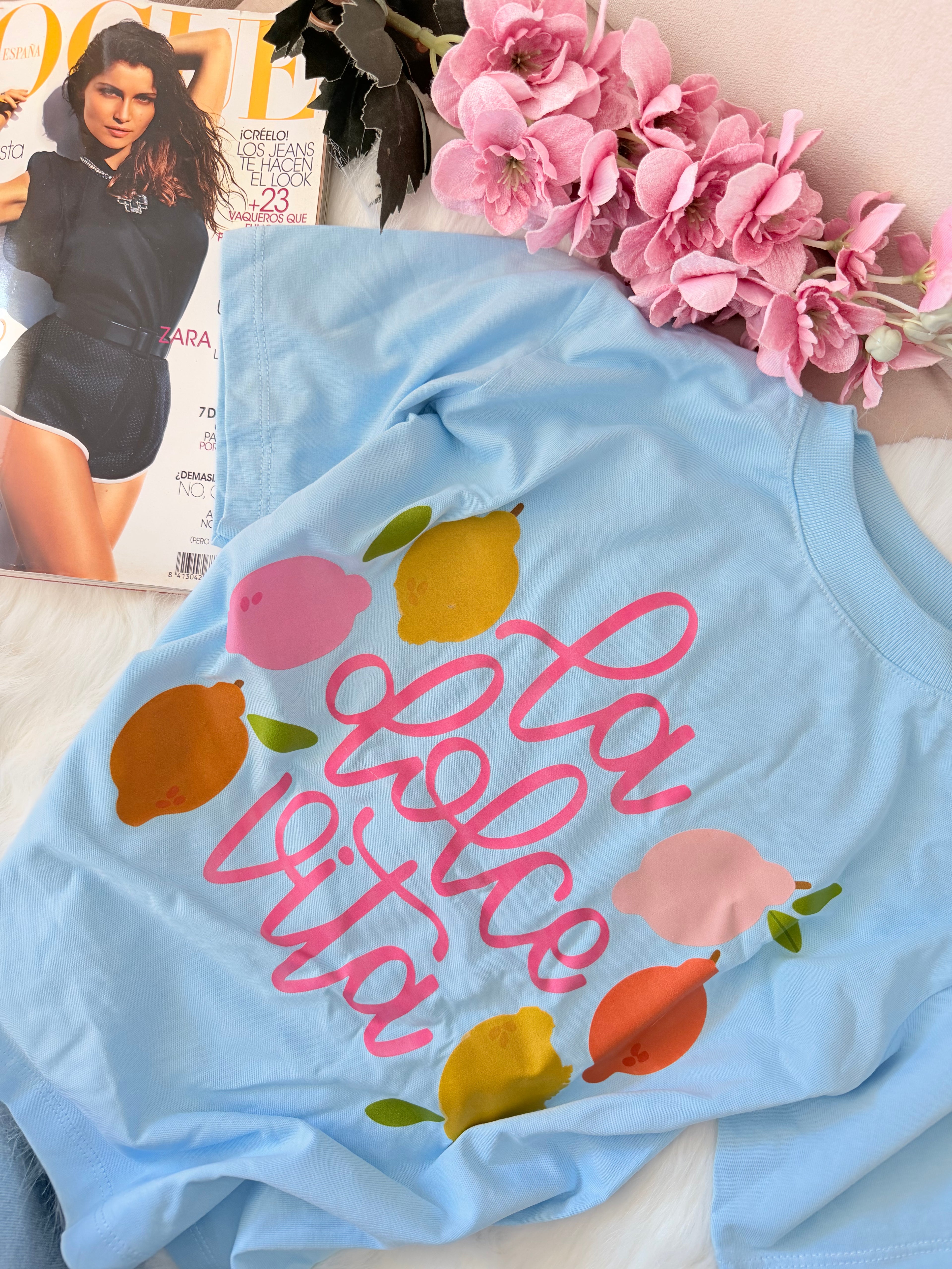 Camiseta dolce vita azul