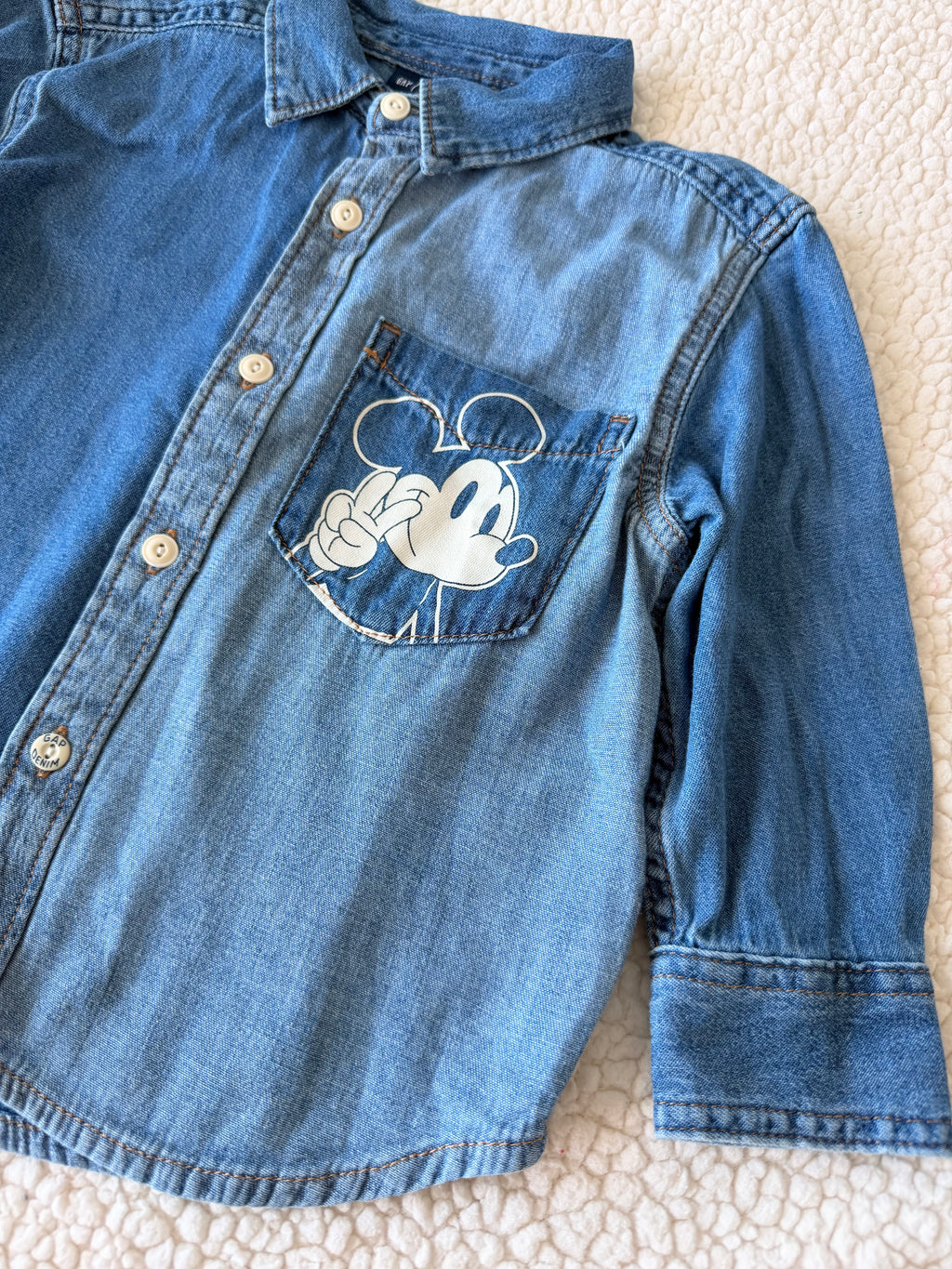 Camisa denim Mickey GAP|Disney Niño