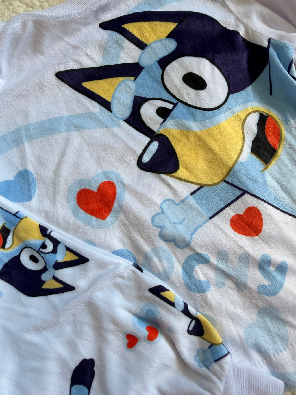 Pijama Bluey blanca